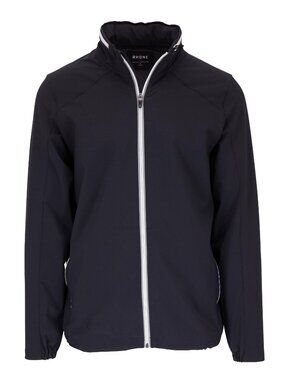 Rhone Black Lightweight Zip Front Relay Hooded Track Jacket S